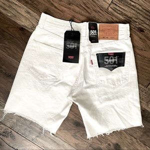 Levis Premium 501 ‘93 Shorts - White Cutoff - W 32”